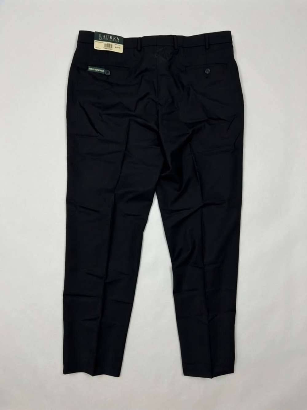 Brand New Ralph Lauren Men's Black Wool Trousers - Size 38x32